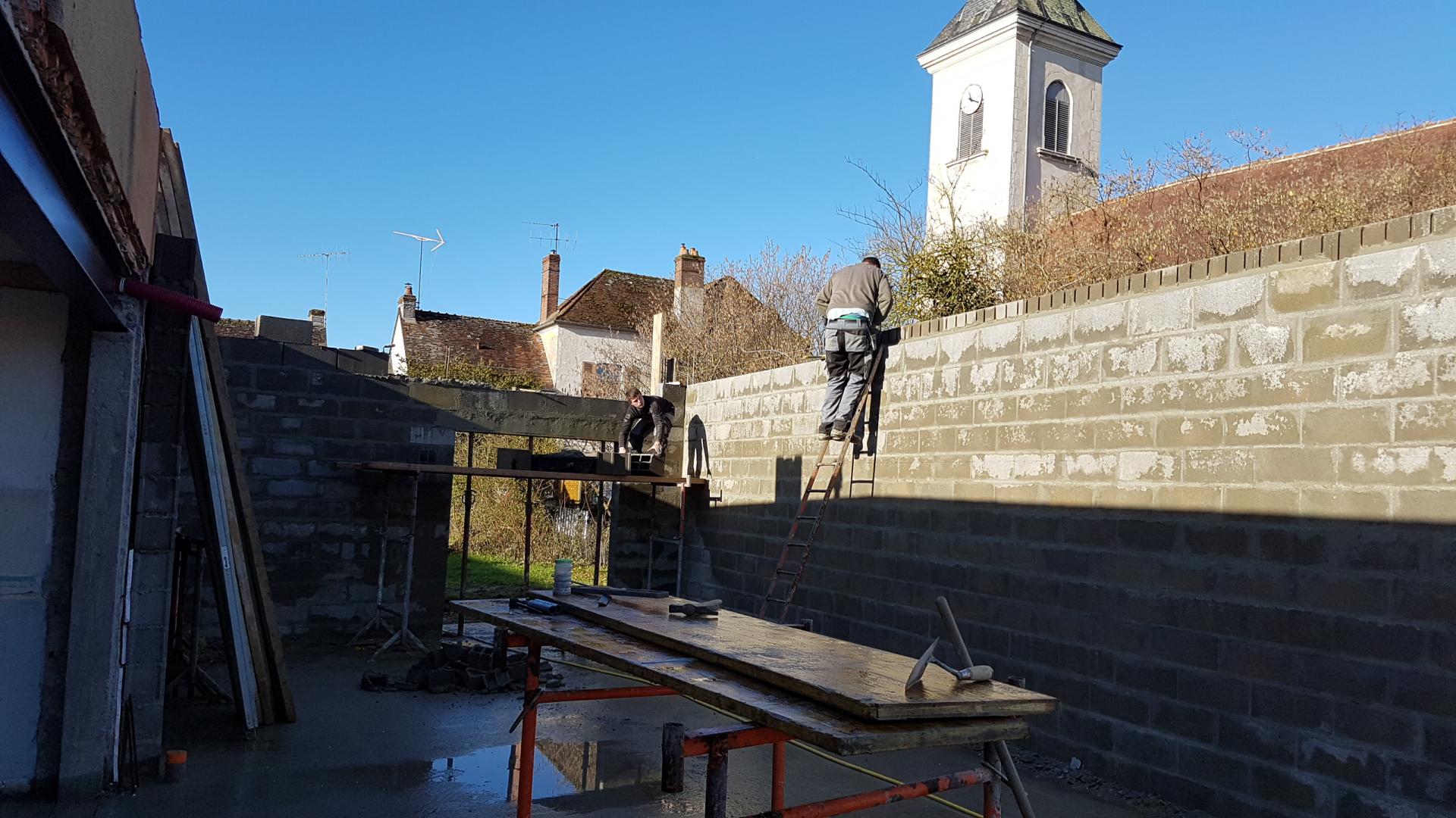 Mur du fond côté nord